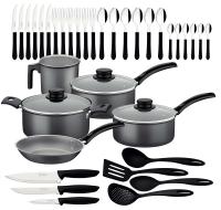 Imagem Imagem 1 em  miniatura do produto Conjunto de Panelas com Utensílios Tramontina Starflon Max Chumbo 36 Peças