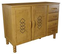 Imagem ilustrativa sobre o produto Balcão para Pia 120 cm Serpil Entalhe Imbuia