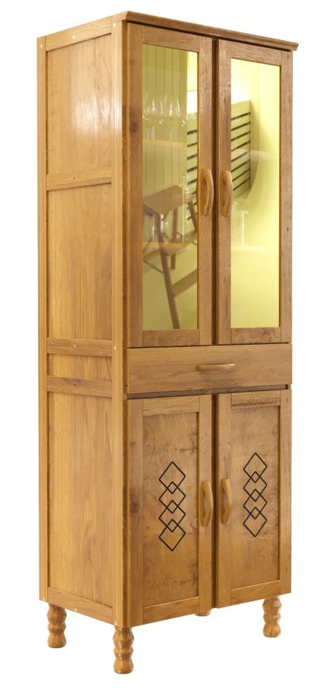 Imagem 1 do produto Cristaleira 75 cm Serpil Entalhe Imbuia