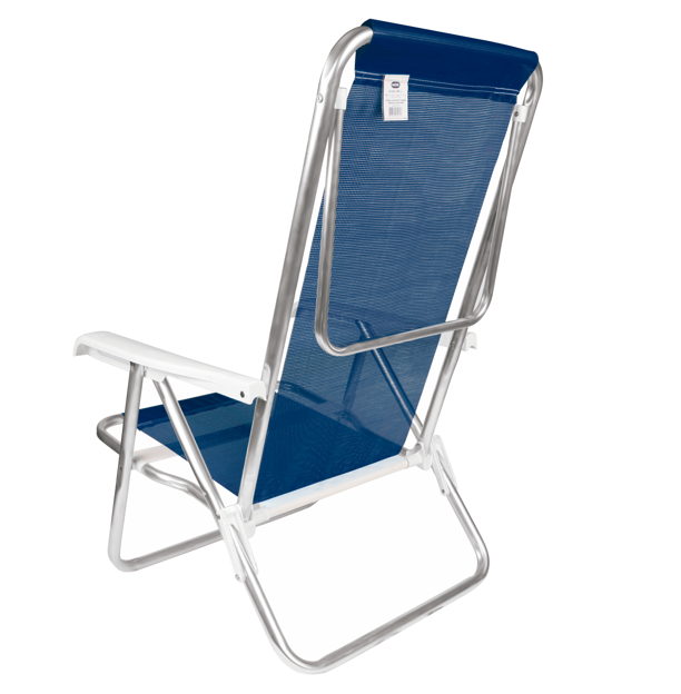 Imagem 2 do produto Cadeira de Praia Mor Reclinável Alumínio 8 Posições Azul Marinho