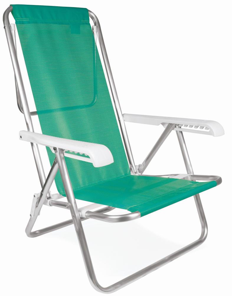 Imagem 1 do produto Cadeira de Praia Mor Reclinável Alumínio 8 Posições Anis