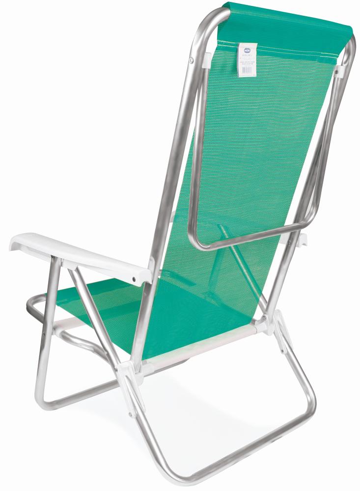 Imagem 2 do produto Cadeira de Praia Mor Reclinável Alumínio 8 Posições Anis