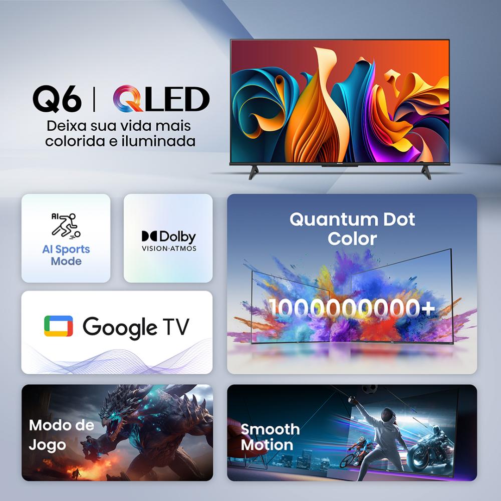 Imagem 3 do produto Smart TV QLED 4K 50″ Hisense 50Q6N