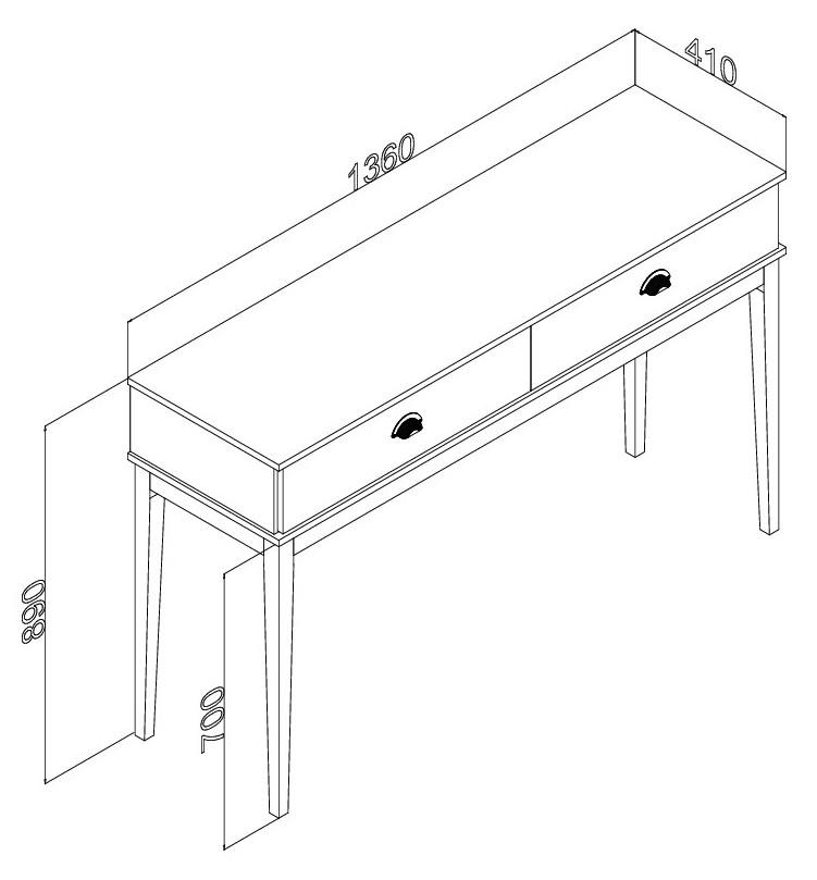 Imagem 3 do produto Aparador Móvel Bento Colonial Mel/Branco