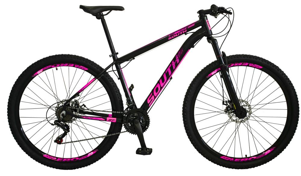 Imagem 2 do produto Bicicleta Aro 29 South Bike Storm 21 Marchas Preto/Rosa