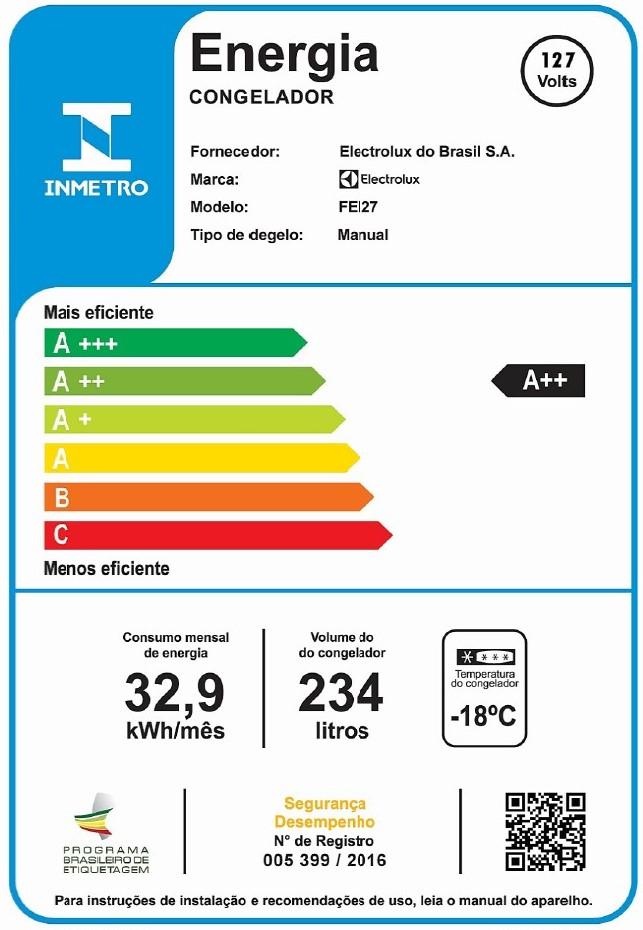 Imagem 3 do produto Freezer Vertical 1 Porta Electrolux FEI27 234 Litros Branco 110V