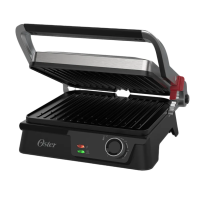 Imagem ilustrativa sobre o produto Grill Sanduicheira Oster OGRL610 1600W Inox/Preto 220V