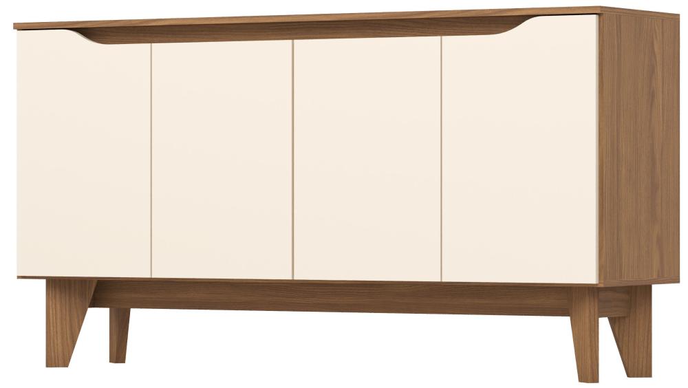 Imagem 1 do produto Balcão Buffet Henn Quartzo 4 Portas Nature/Off White