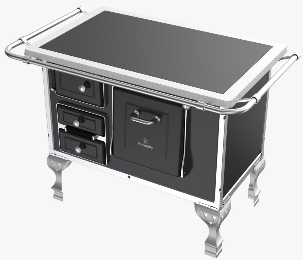 Imagem 3 do produto Fogão a Lenha N1 Marumby Vitrocerâmico Preto