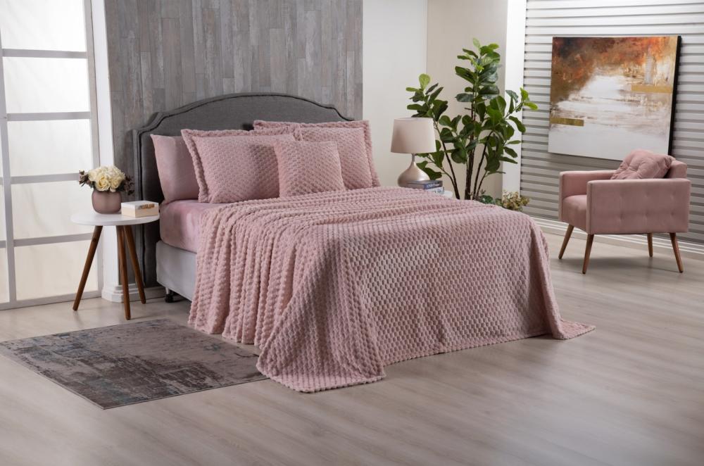 Imagem 1 do produto Cobertor Casal Seven Jacquard Rosa Frapê
