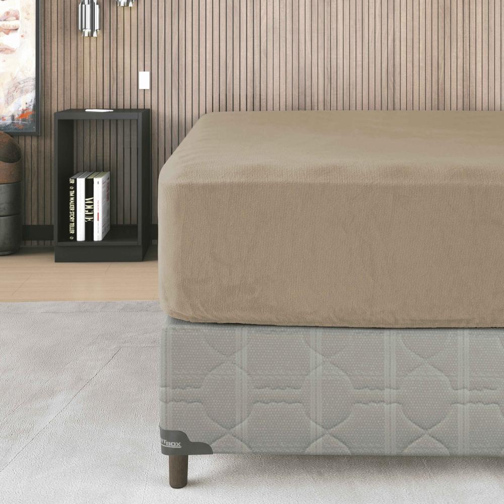 Imagem 1 do produto Lençol Casal Avulso Seven Plush Bege