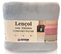 Imagem ilustrativa sobre o produto Lençol Casal Avulso Seven Plush Cinza