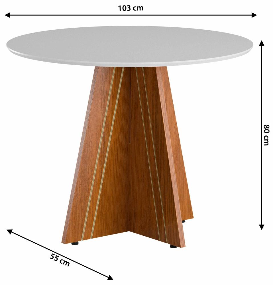 Imagem 4 do produto Mesa Dobuê Dublin Cinamomo/Branco