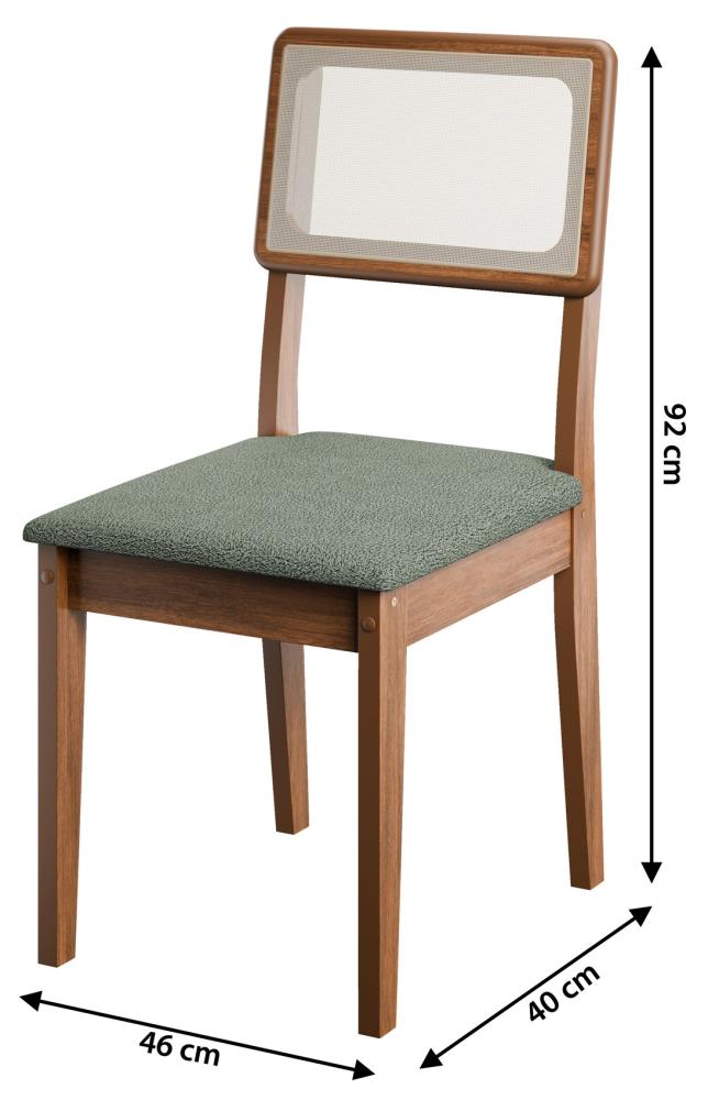 Imagem 4 do produto Conjunto 2 Cadeiras Dobuê Dublin Cinamomo/Menta
