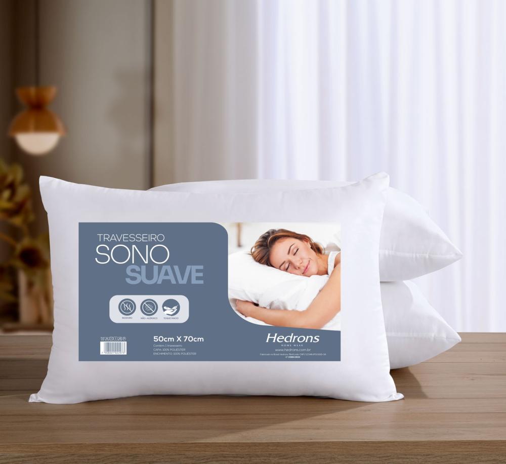 Imagem 1 do produto Travesseiro 50X70cm Hedrons Sono Suave Branco