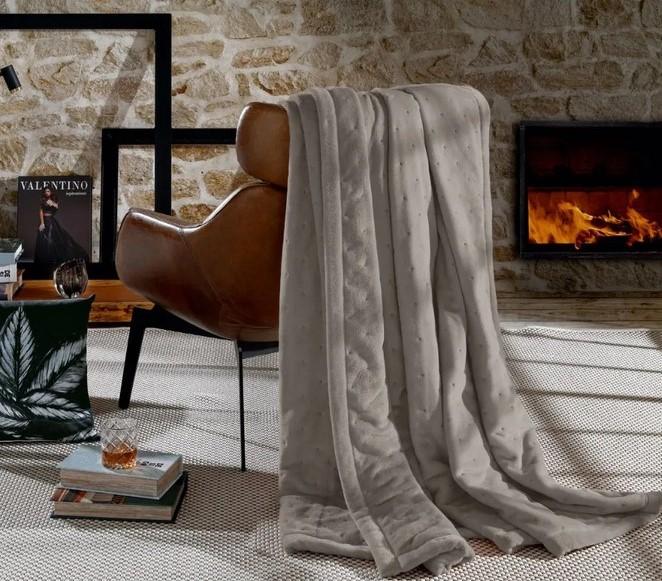 Imagem 1 do produto Cobertor Queen Hedrons Ultraplush Taupe