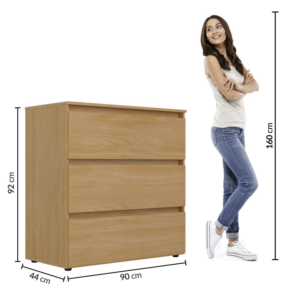 Imagem 3 do produto Cômoda THB Condessa 3 Gavetas Nogal