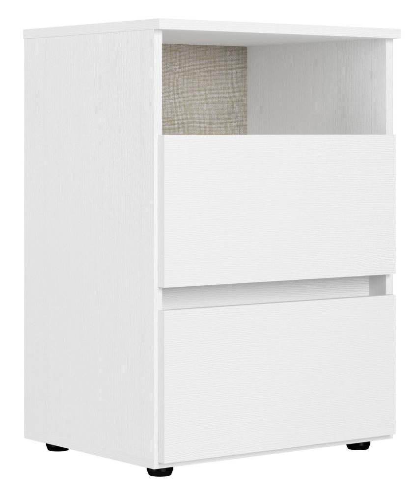 Imagem 1 do produto Mesa de Cabeceira THB Condessa 2 Gavetas Branco