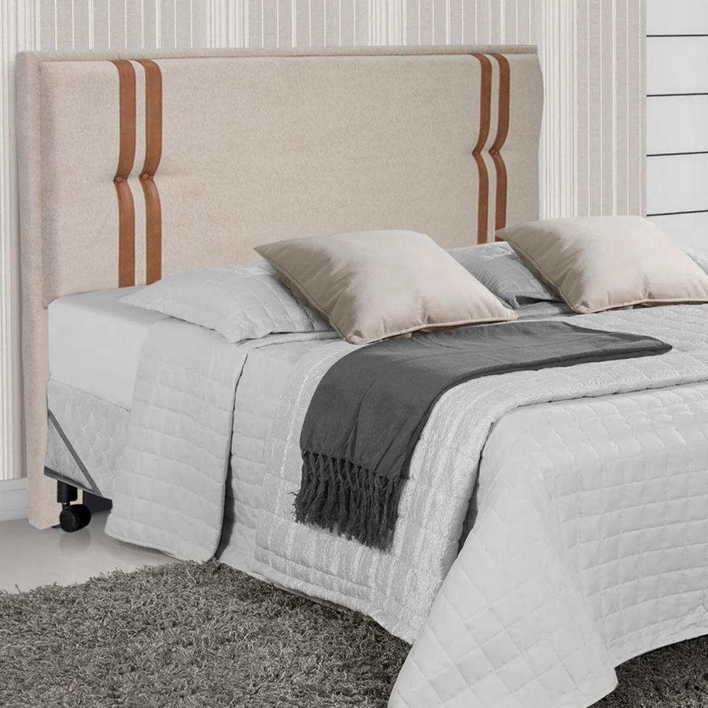 Última imagem em  miniatura do produto Cabeceira Casal MS Decor Luna Bege