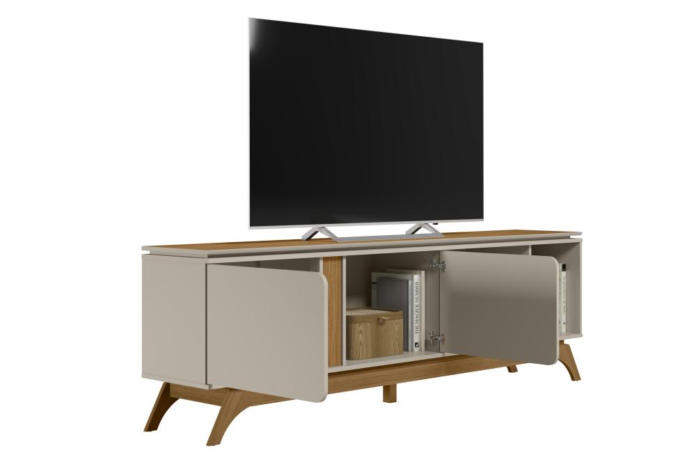 Imagem 3 do produto Rack Linea Istambul Até 70″ Nature/Off White