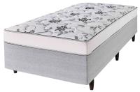 Imagem ilustrativa sobre o produto Cama Box Solteiro Conjugado Mola 88 Cristalflex Vivalife Cinza
