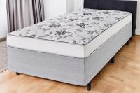 Imagem ilustrativa sobre o produto Cama Box Solteiro Conjugado Mola 88 Cristalflex Vivalife Cinza