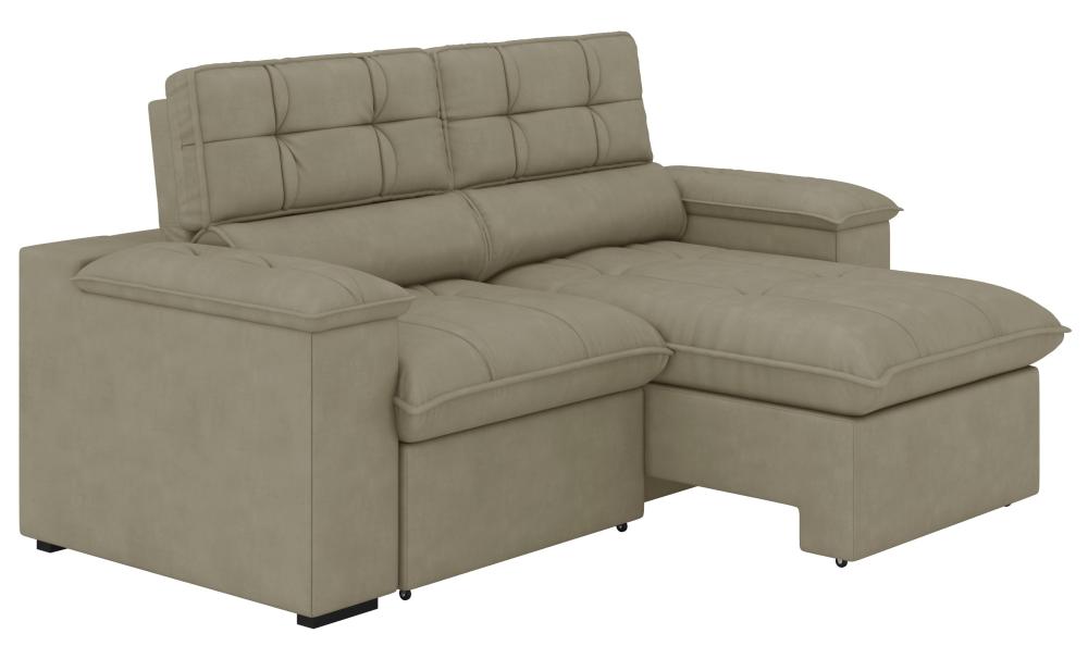 Imagem 1 do produto Sofá Retrátil 4 Lugares Best House Londres Castor