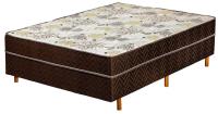 Imagem Imagem 1 em  miniatura do produto Cama Box Conjugado Casal Espuma 138 cm Serflex Viena Marrom