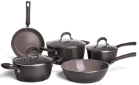 Imagem Imagem 1 em  miniatura do produto Conjunto de Panelas Brinox Revestimento Cerâmico Ceramic Life Select 5 Peças