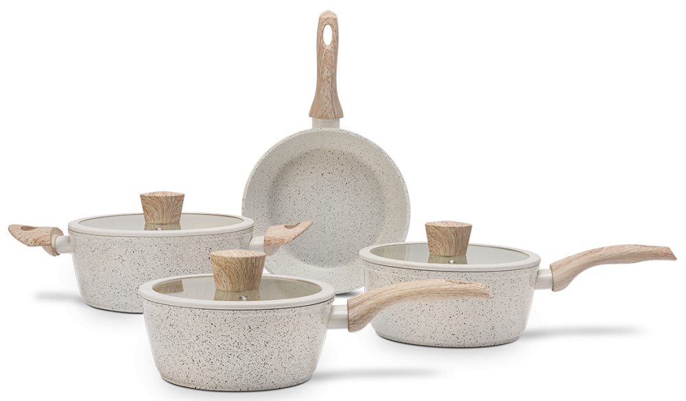 Imagem 1 do produto Conjunto de Panelas Brinox Revestimento Cerâmico Sirius Vanilla