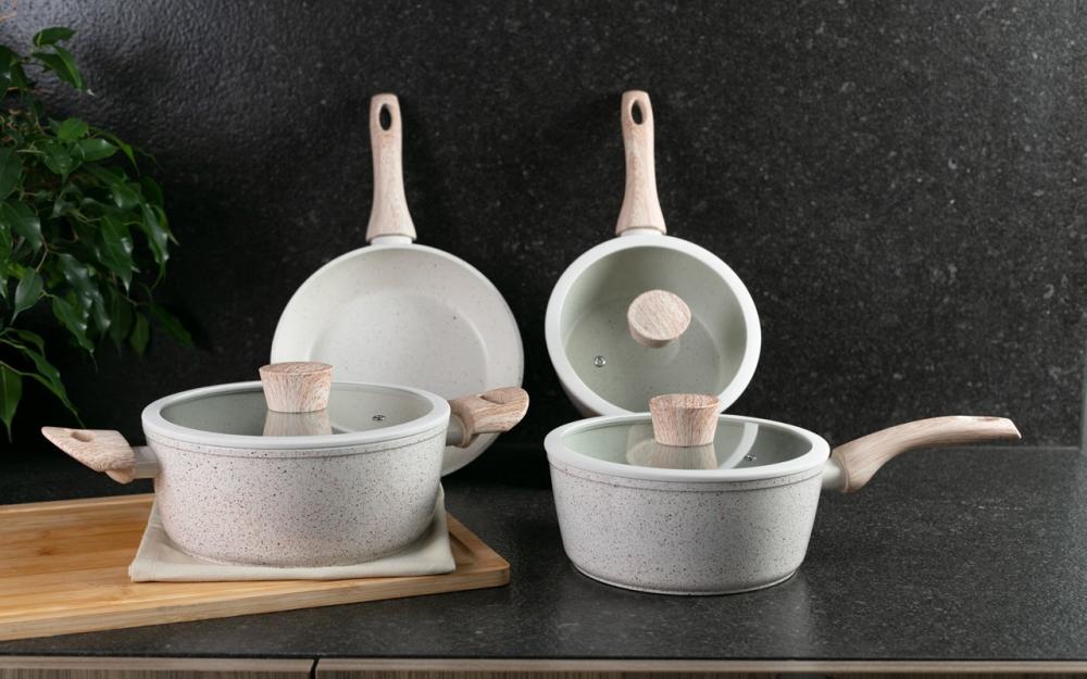 Imagem 2 do produto Conjunto de Panelas Brinox Revestimento Cerâmico Sirius Vanilla