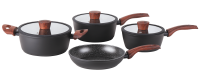 Imagem Imagem 1 em  miniatura do produto Conjunto de Panelas Brinox Revestimento Cerâmico Sirius Preto