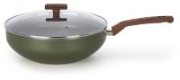 Imagem Imagem 1 em  miniatura do produto Panela Wok Revestimento Cerâmico Multiflon Eté 28 cm 4,3 Litros Verde