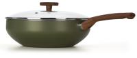 Imagem Imagem 2 em  miniatura do produto Panela Wok Revestimento Cerâmico Multiflon Eté 28 cm 4,3 Litros Verde