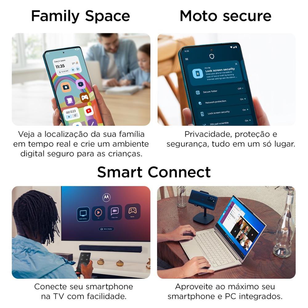 Imagem 4 do produto Smartphone Motorola Edge 60 Fusion 5G 256GB 6.7″ Cinza