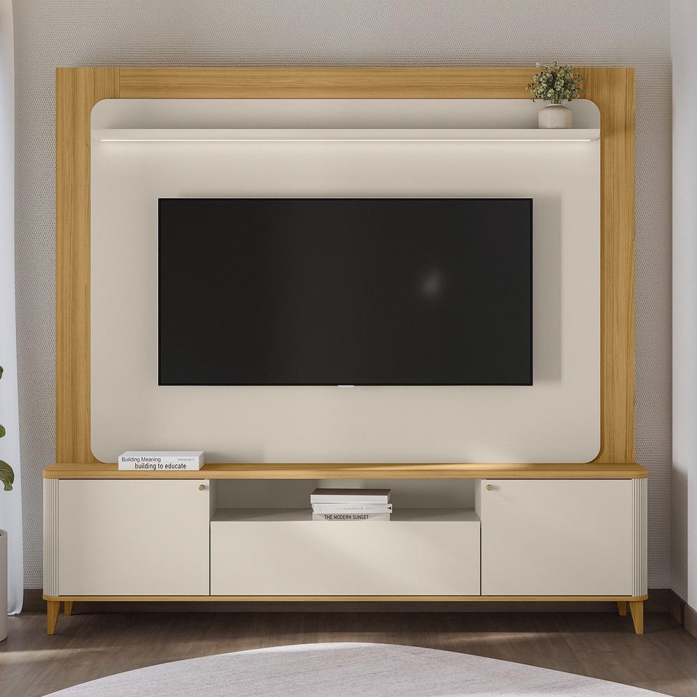 Última imagem em  miniatura do produto Estante Home Nevasca Até 75″ Tauri/Off White