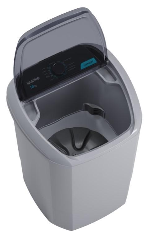 Imagem 2 do produto Lavadora de Roupas Wanke Confort 10kg LWBE100T3 Prata 110V