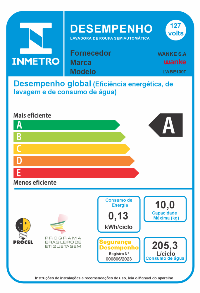 Imagem 3 do produto Lavadora de Roupas Wanke Confort 10kg LWBE100T3 Prata 110V