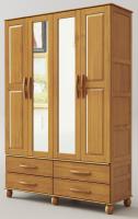 Imagem Imagem 1 em  miniatura do produto Guarda-Roupa Serpil Pollux 4 Portas 4 Gavetas Nogueira