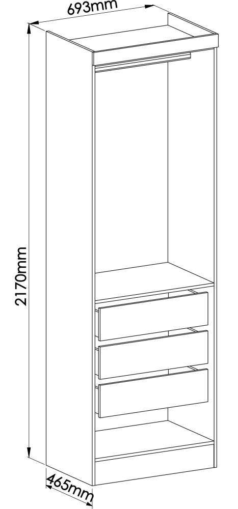 Imagem 4 do produto Guarda-Roupa Modulado Castro Viseu 2 Portas