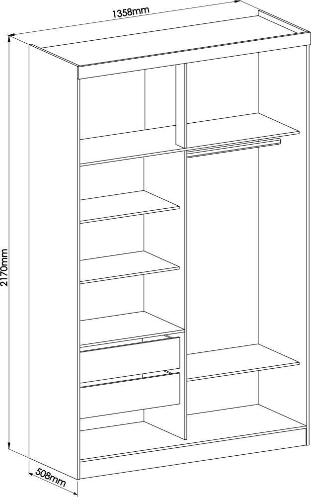 Imagem 4 do produto Guarda-Roupa Modulado Castro Viseu 2 Portas Correr