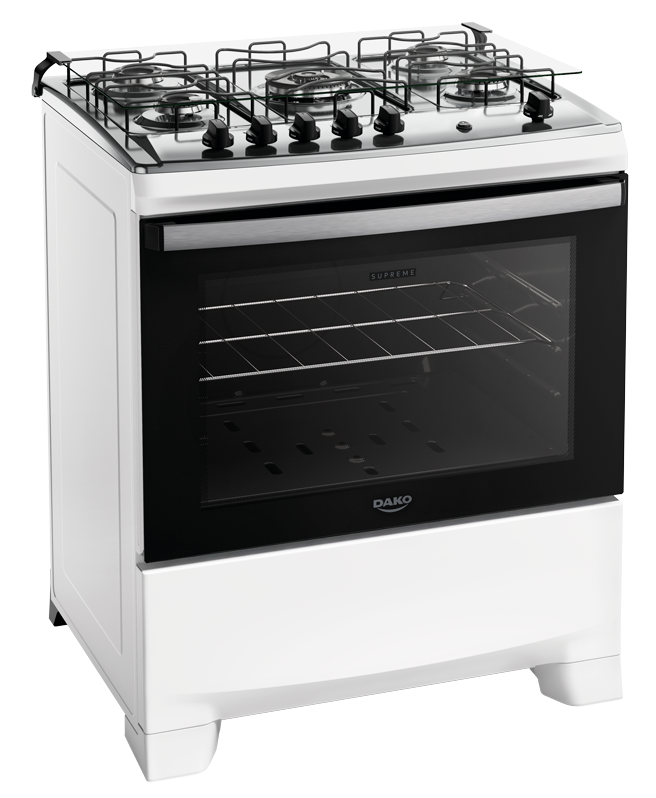 Imagem 2 do produto Fogão a Gás 5 Bocas Dako Supreme Branco