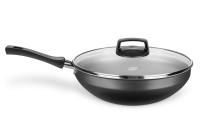Imagem Imagem 1 em  miniatura do produto Panela Wok MTA Cristal Antiaderente N24 2,8 Litros Grafite