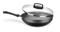 Imagem Imagem 2 em  miniatura do produto Panela Wok MTA Cristal Antiaderente N24 2,8 Litros Grafite