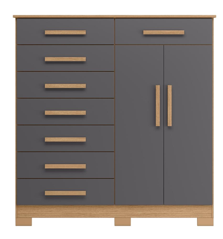 Imagem 3 do produto Cômoda Albatroz New Verona 8 Gavetas Freijo/Titanium