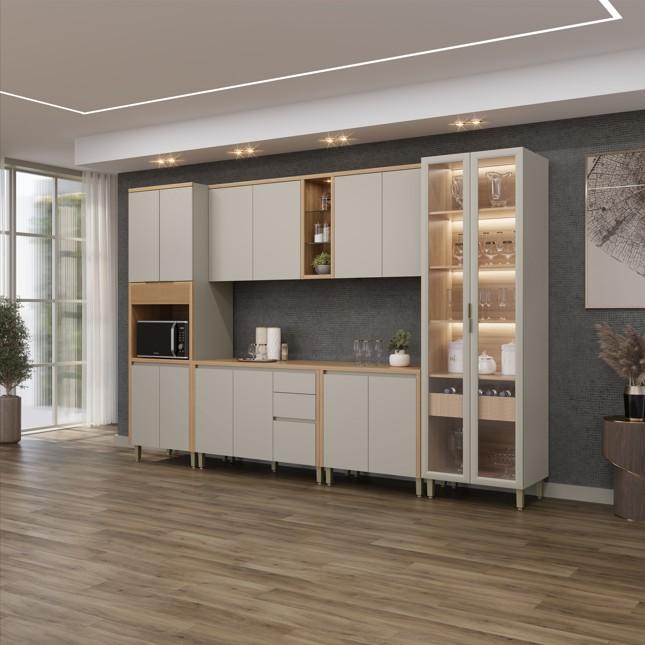 Última imagem em  miniatura do produto Balcão para Pia 120 cm Linea Allure Jequitibá/Gris