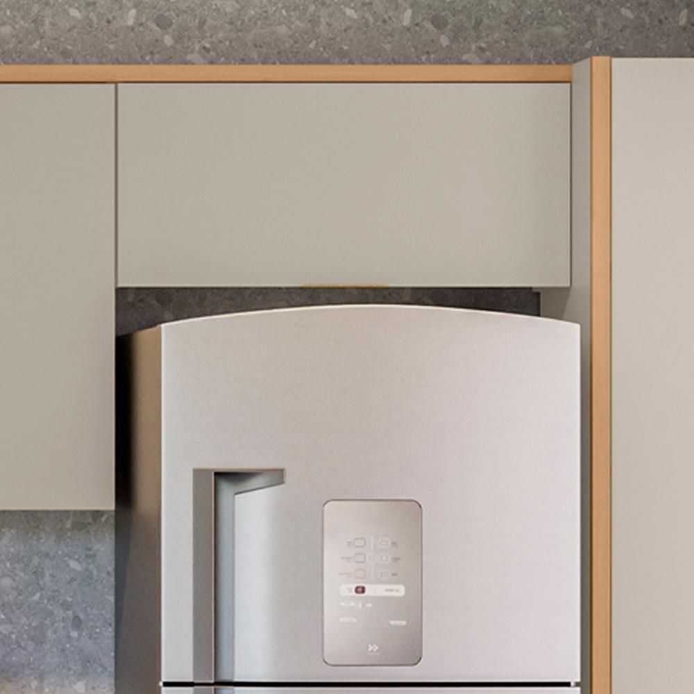 Imagem 3 do produto Armário Aéreo Basculante 80 cm Linea Allure Jequitibá/Gris