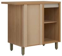 Imagem Imagem 2 em  miniatura do produto Balcão Canto Reto 93 cm Linea Allure Jequitibá/Gris