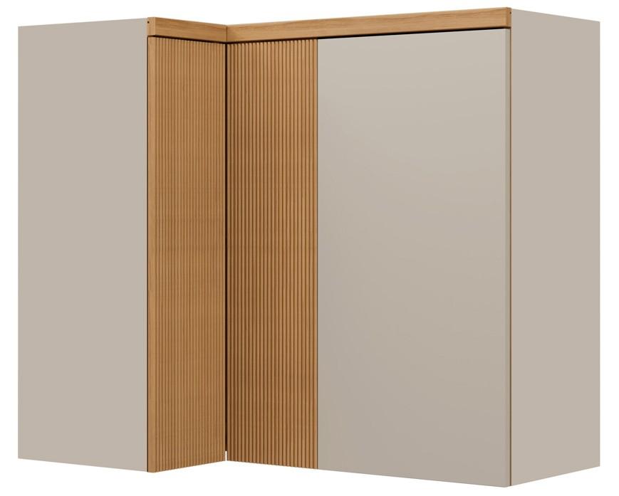 Imagem 1 do produto Armário Aéreo Canto Reto 93 cm Linea Allure Jequitibá/Gris