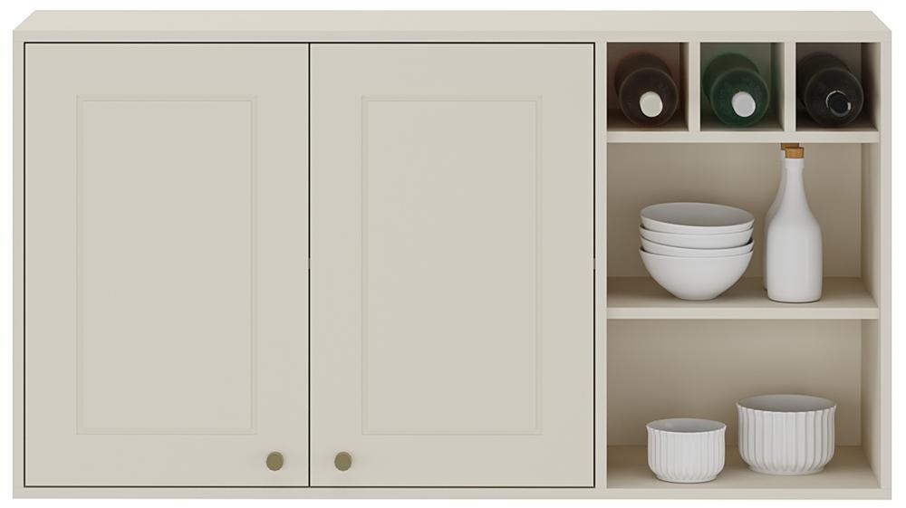 Imagem 1 do produto Armário Aéreo 120 cm Atualle Tunísia Off White